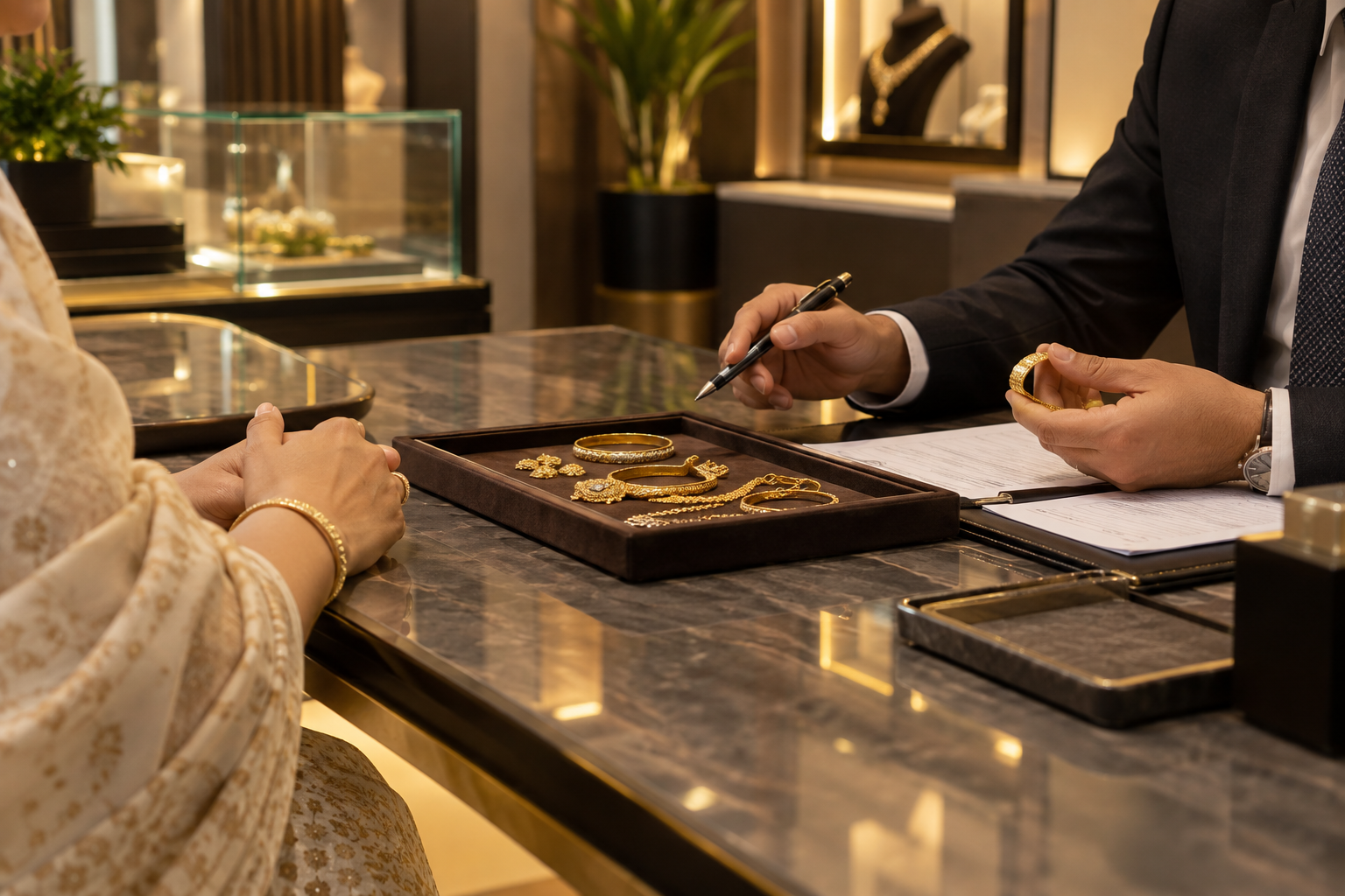 Gold consultation at a professional branch